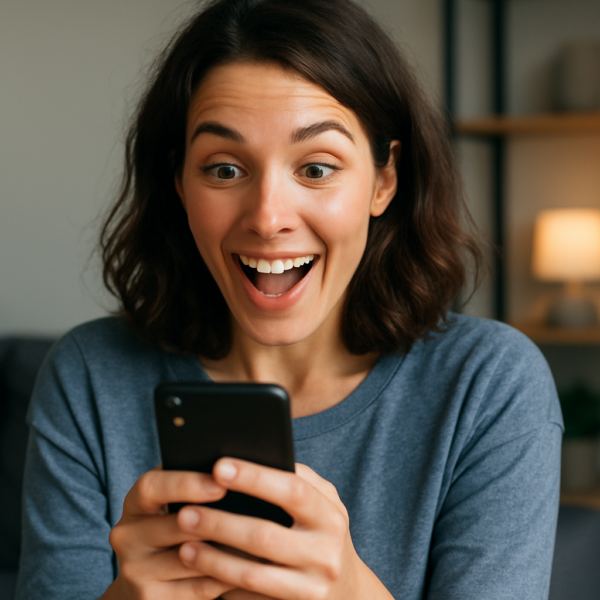 persona sorprendida por un amor inesperado
