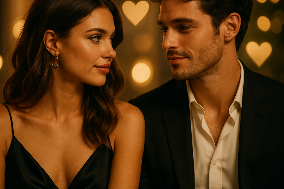 pareja joven con ambiente romantico simbolizando un nuevo amor tras experiencia intensa