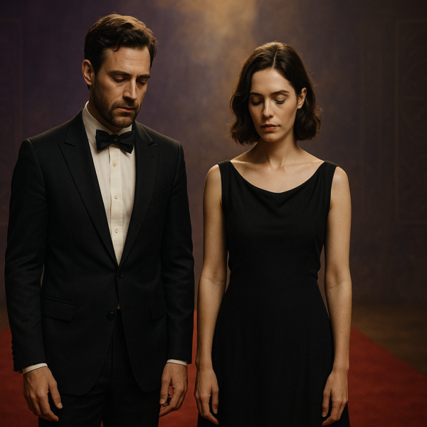 Pareja elegante reaparece en alfombra roja mostrando serenidad tras una crisis sentimental.