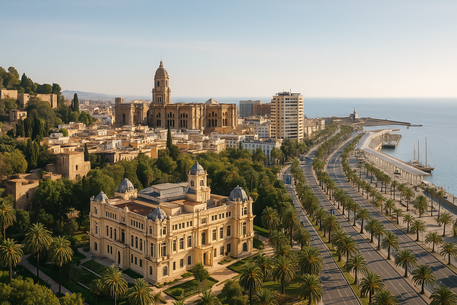 Vista de Málaga para la página de tarotistas en Málaga
